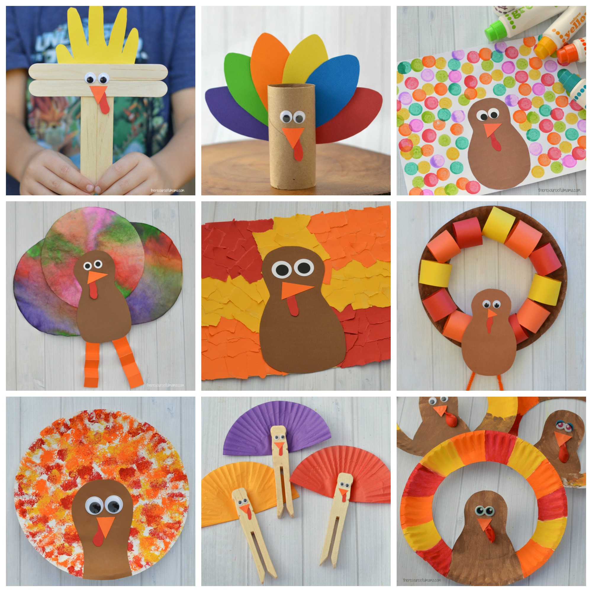 Turkey Craft Round Up Square The Resourceful Mama